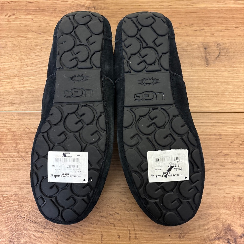 UGG‎ Alder Slip-On Loafer In Black Men Size 8 Suede Wool Insole Comfort Warm - Picture 9 of 11